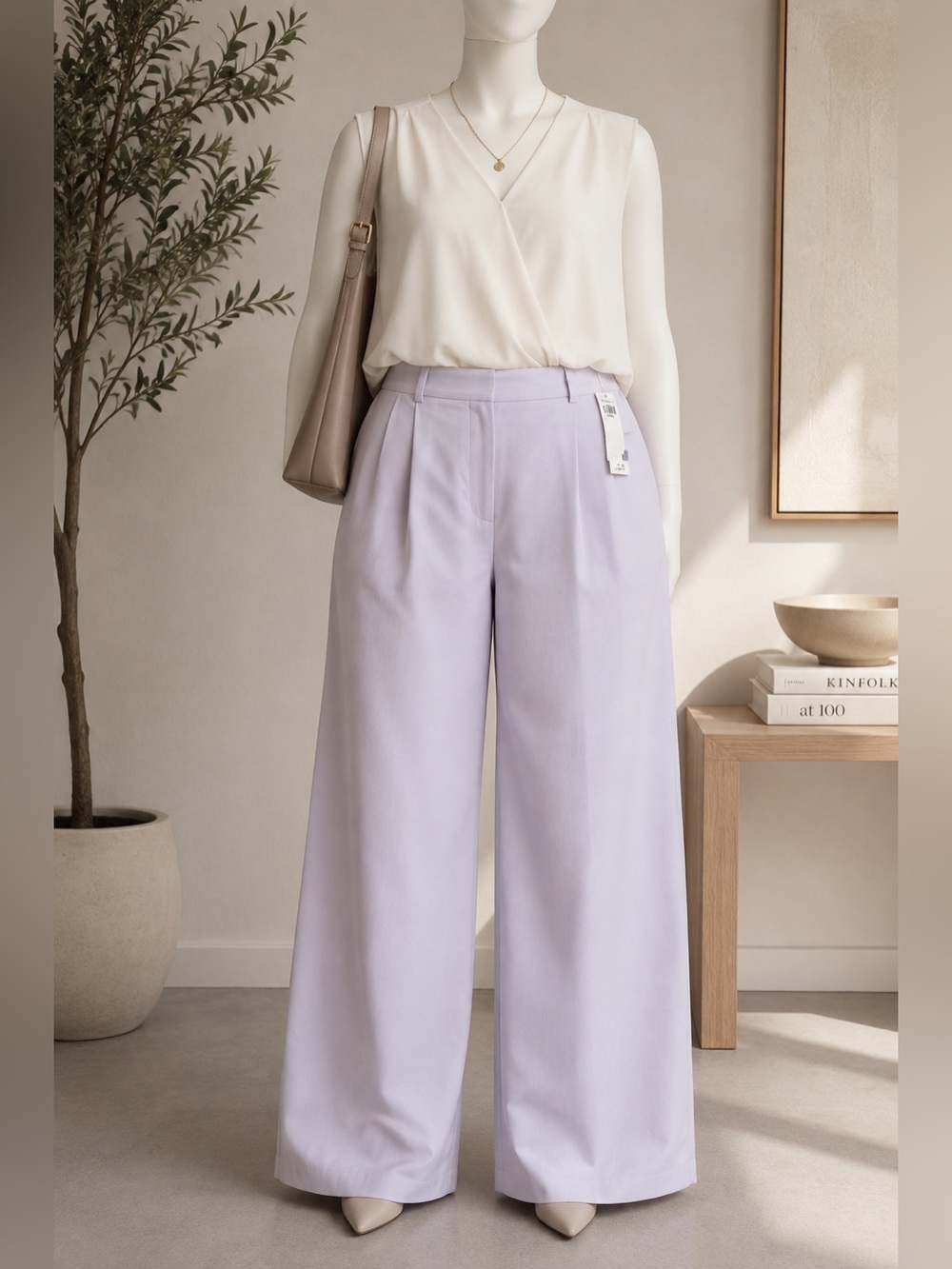 Abercrombie & Fitch NWT Lavender High Rise Ultra Wide Pants 22R 36